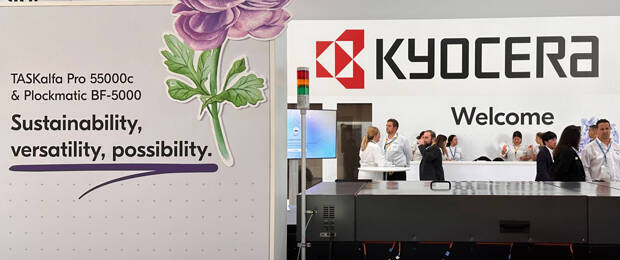 Kyocera präsentierte auf der drupa 2024 erfolgreich seine Innovationen im Inkjet-Produktionsdruck. (Bild: Kyocera)